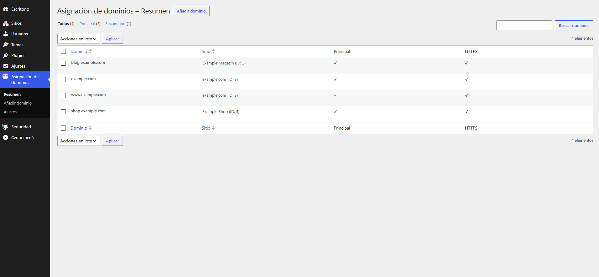 Pacote de idioma espanhol - Onartline Multisite Domain Mapping - Image 3